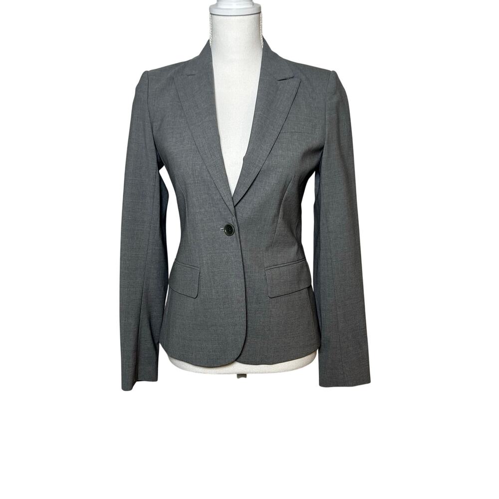 Theory women's gray Gabe B‎ single button career wool blazer size 2